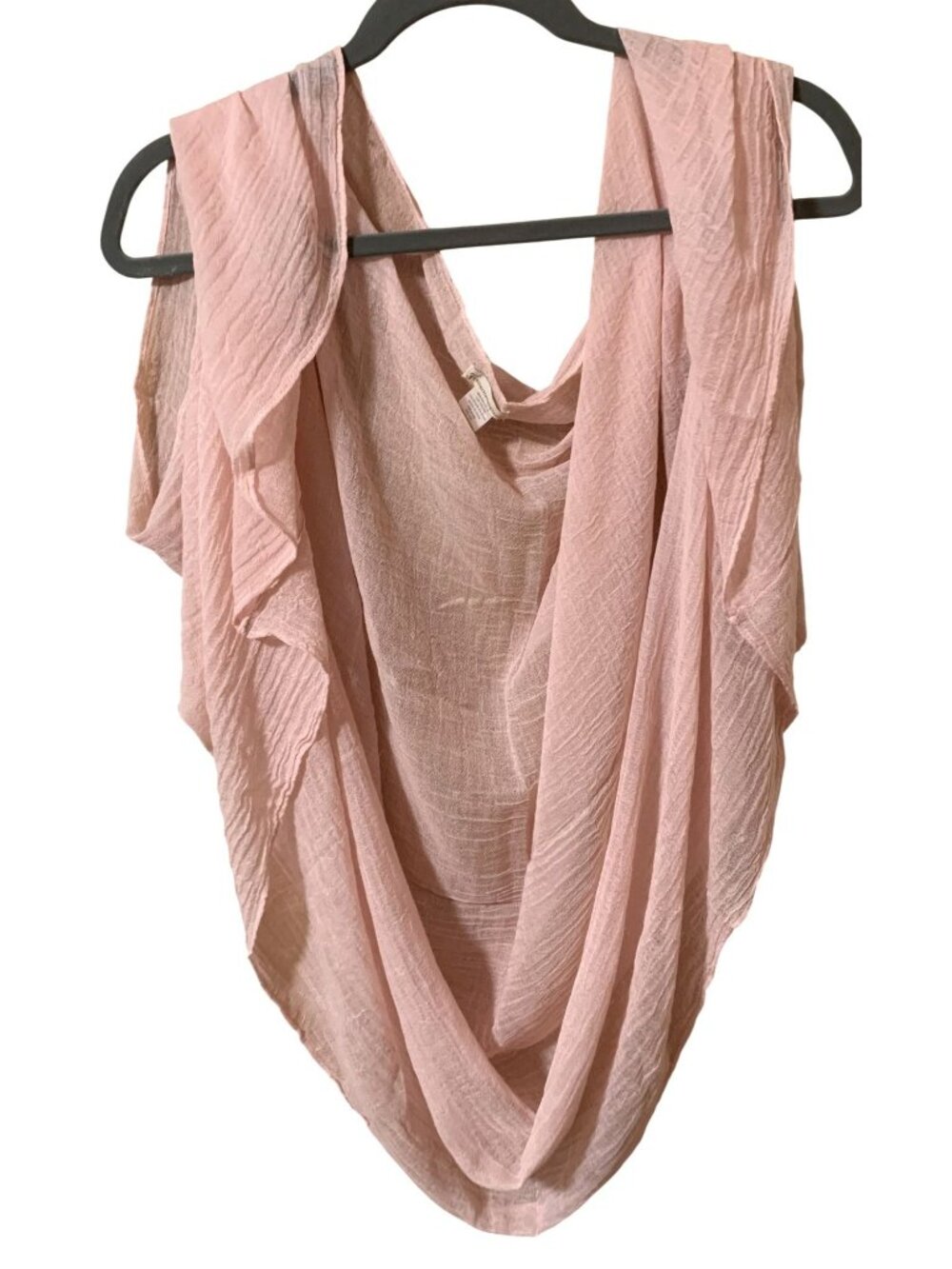 Light Pink Sheer Draping Shawl Wrap By Collection Eighteen One Size Cottagecore